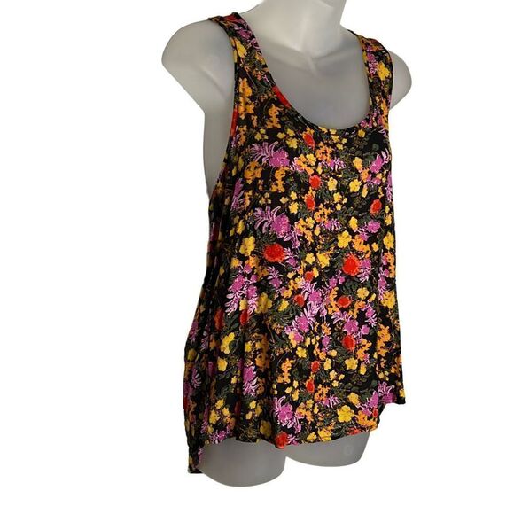 Ella Moss Split Back Floral Tank Top XS - Picture 3 of 6